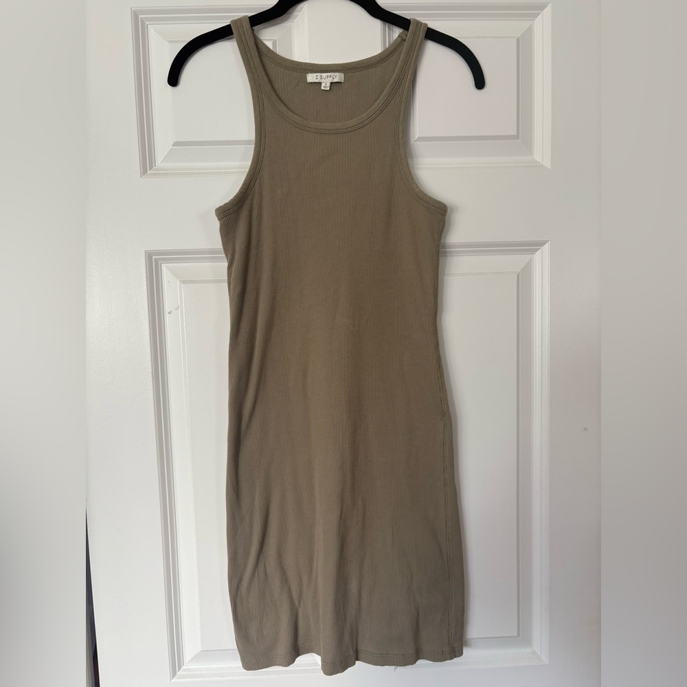 Z Supply Delfa  Women's Ribbed Green Dress-S